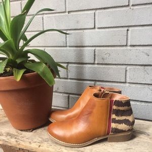 DOLCE VITA BROWN AND ZEBRA BOOTIE 